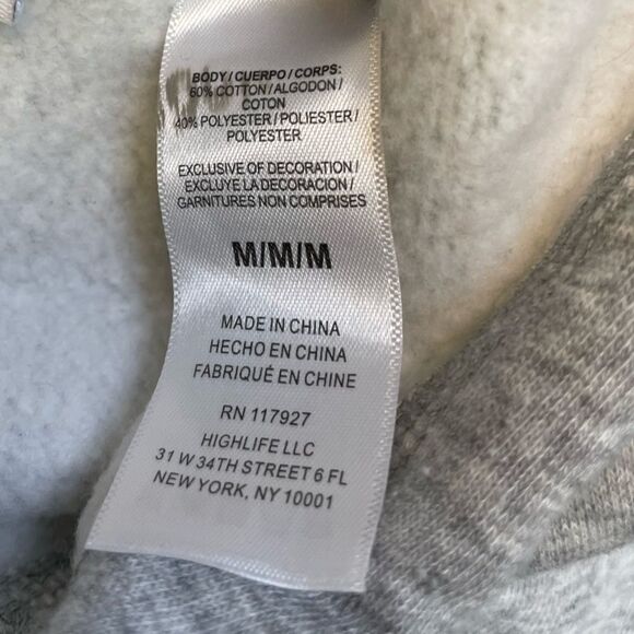 Reebok Performance Pullover Hoodie Men Medium Gray - Picture 6 of 6